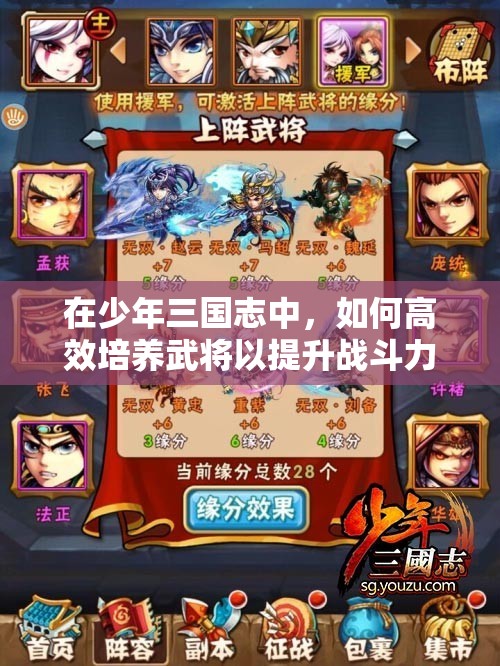 在少年三國志中，如何高效培養(yǎng)武將以提升戰(zhàn)斗力？